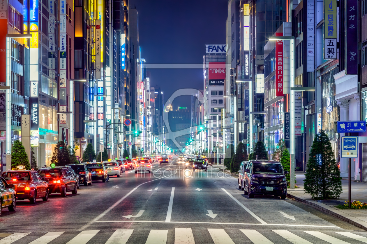 Bild-Nr.: 12399259 Ginza Chuo dori bei Nacht erstellt von eyetronic