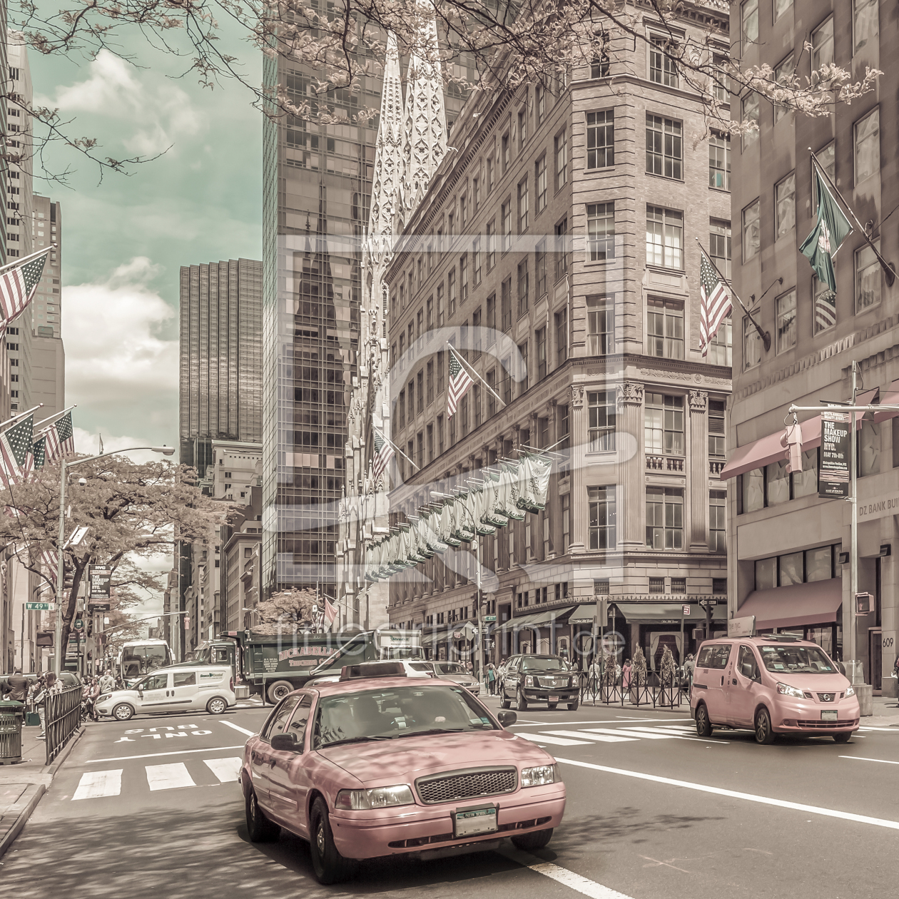 Bild-Nr.: 12399299 MANHATTAN 5th Avenue - urbaner Vintage-Stil erstellt von Melanie Viola