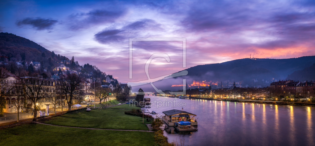 Bild-Nr.: 12400402 Sonnenaufgang am Neckarufer in Heidelberg erstellt von eyetronic