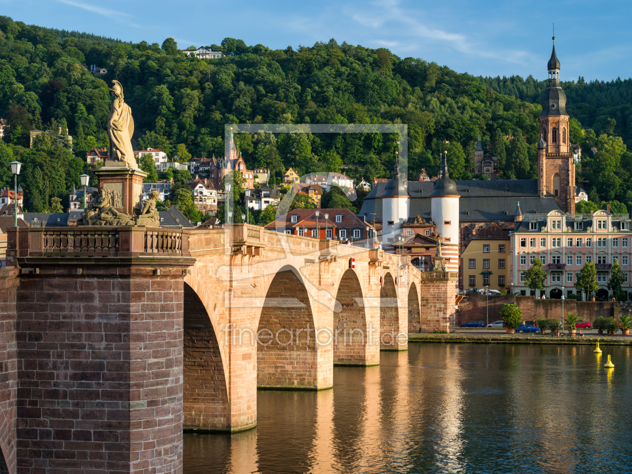 Bild-Nr.: 12402892 Heidelberg Alte Brücke bei Sonnenuntergang erstellt von eyetronic