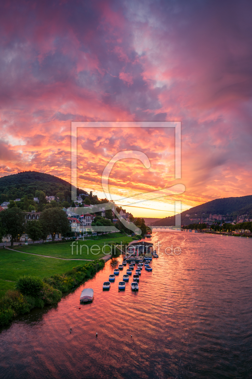 Bild-Nr.: 12407032 Sonnenaufgang am Neckarufer in Heidelberg erstellt von eyetronic