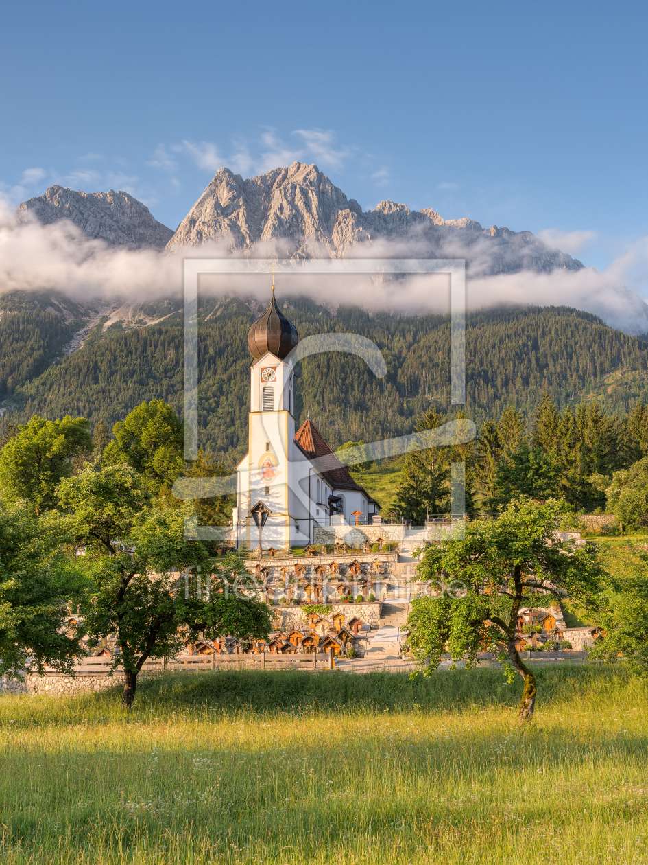 Bild-Nr.: 12409335 Kirche in Grainau in Bayern erstellt von Michael Valjak