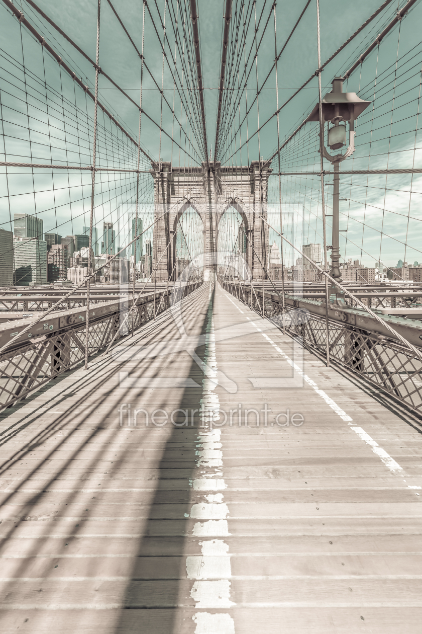 Bild-Nr.: 12409741 NYC Brooklyn Bridge - urbaner Vintage-Stil erstellt von Melanie Viola