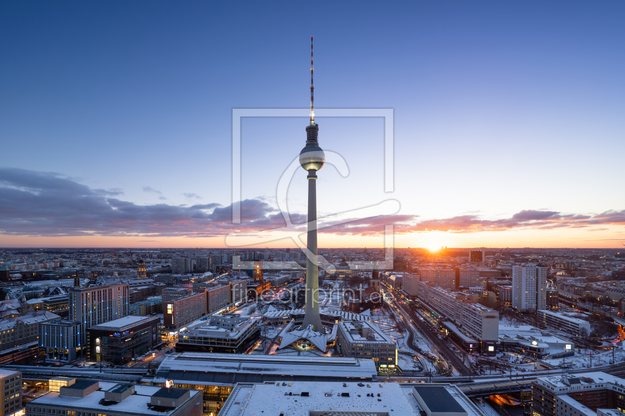 Bild-Nr.: 12410286 Berlin Skyline bei Sonnenuntergang erstellt von eyetronic