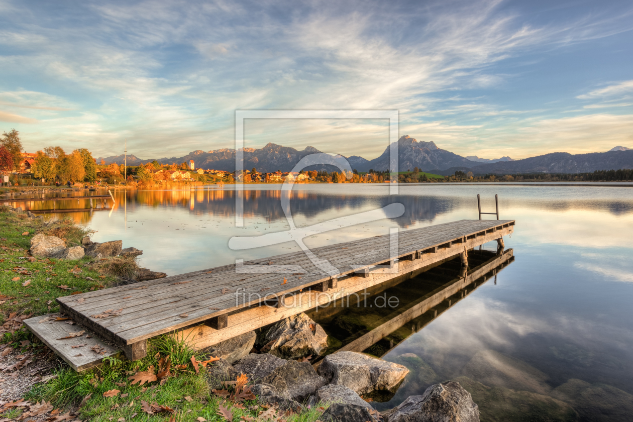 Bild-Nr.: 12423749 Steg am Hopfensee erstellt von Michael Valjak