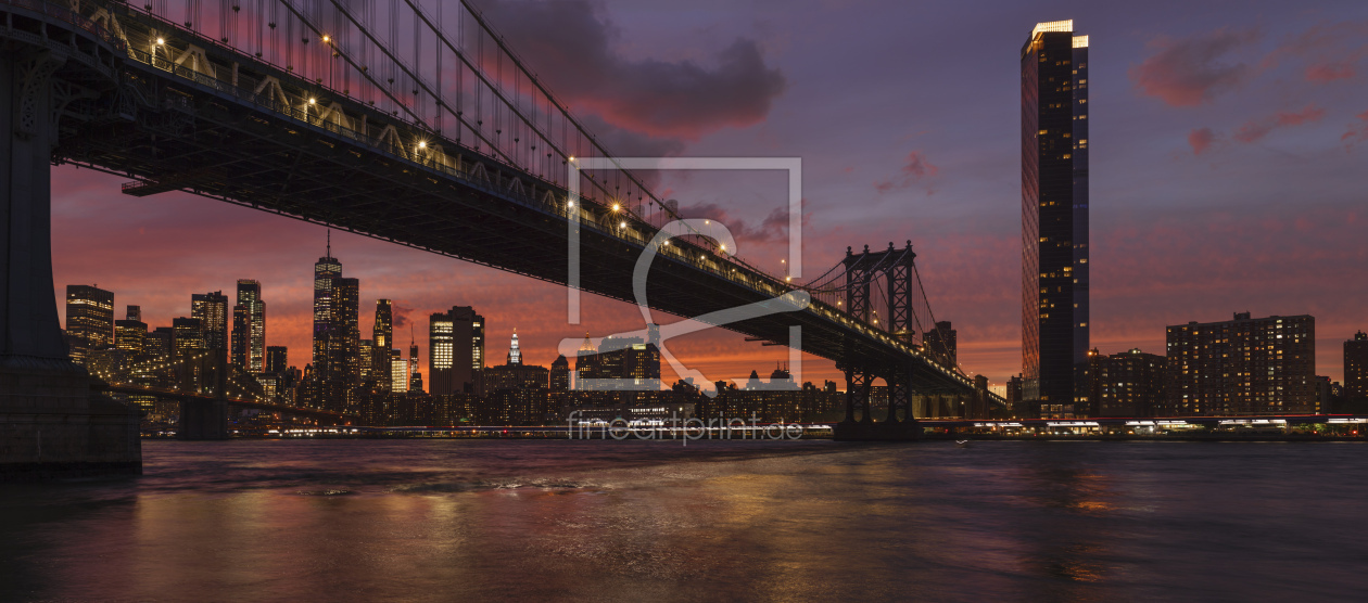 Bild-Nr.: 12424521 Skyline von Manhattan und  Manhattan Bridge  erstellt von KundenNr-360966