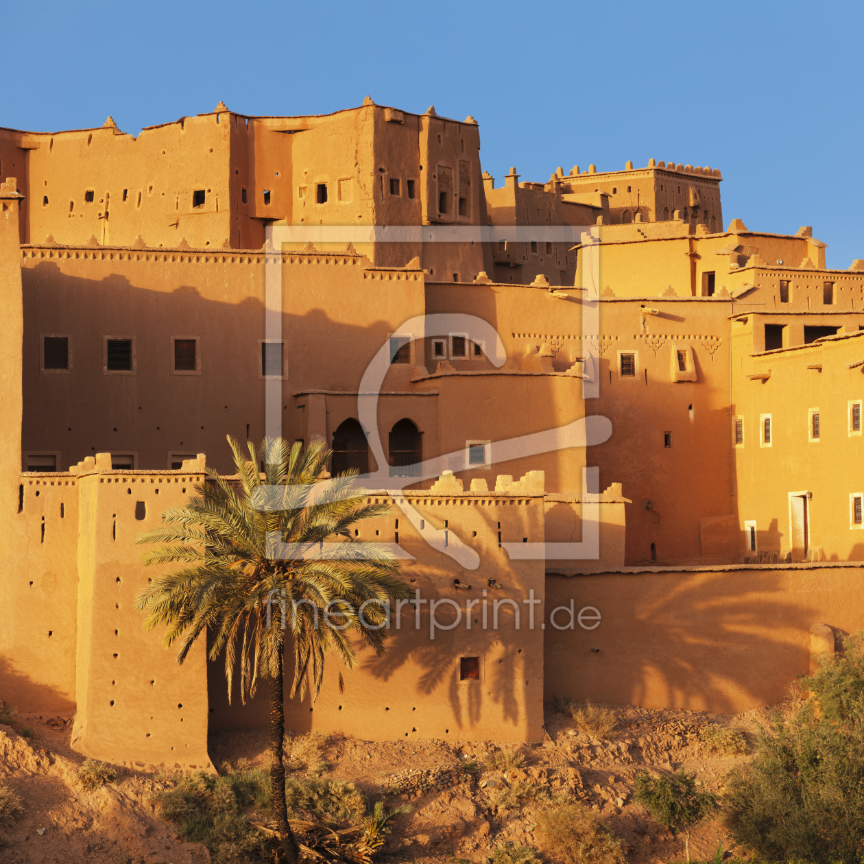 Bild-Nr.: 12424555 Kasbah Taourirt bei Sonnenuntergang erstellt von KundenNr-360966