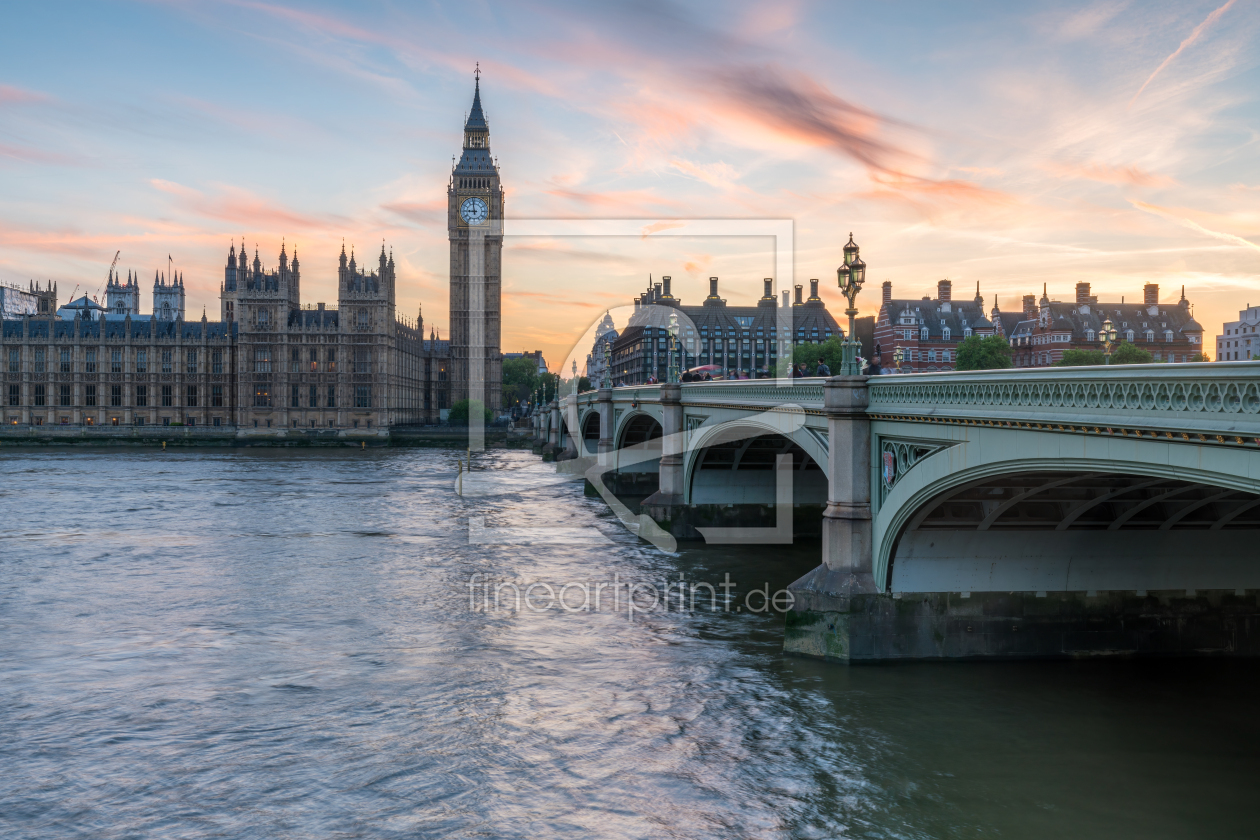 Bild-Nr.: 12432778 Sonnenuntergang an der Westminster Bridge  erstellt von eyetronic