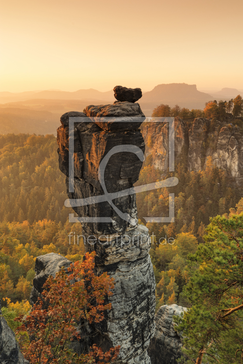 Bild-Nr.: 12441440 Wehlnadel bei Sonnenaufgang in der Bastei erstellt von KundenNr-360966