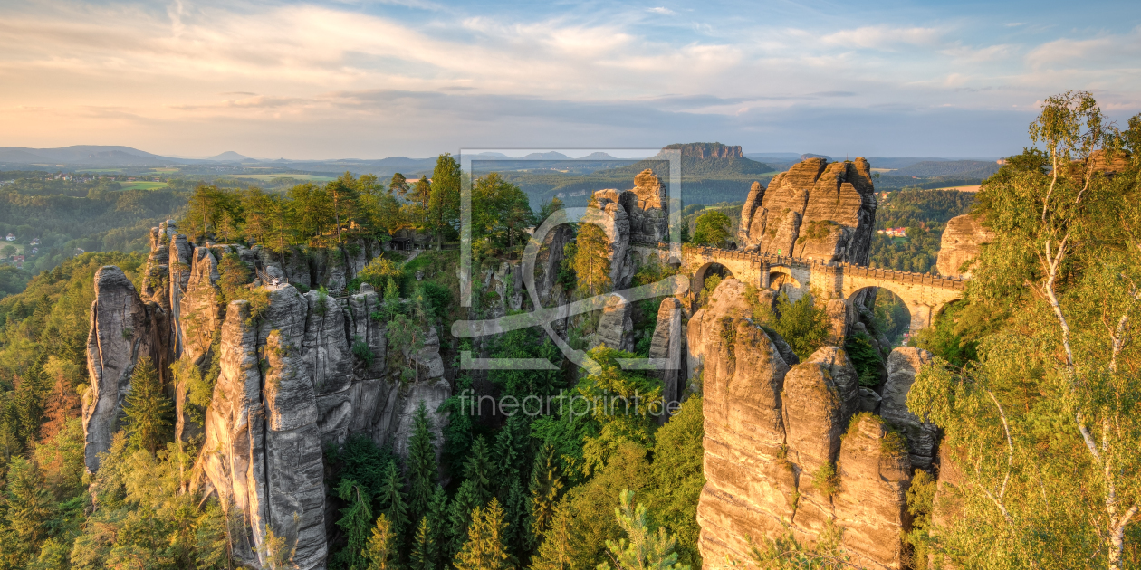 Bild-Nr.: 12441863 Felsenburg Neurathen und Basteibrücke Panorama erstellt von Michael Valjak