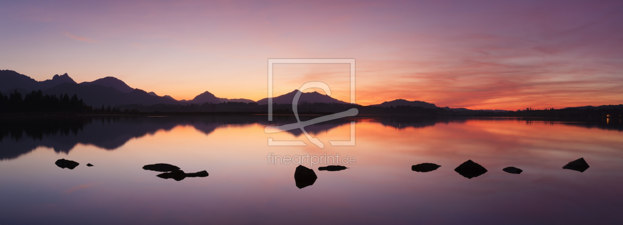 Bild-Nr.: 12444279 Sonnenuntergang am Hopfensee im Allgäu erstellt von KundenNr-360966