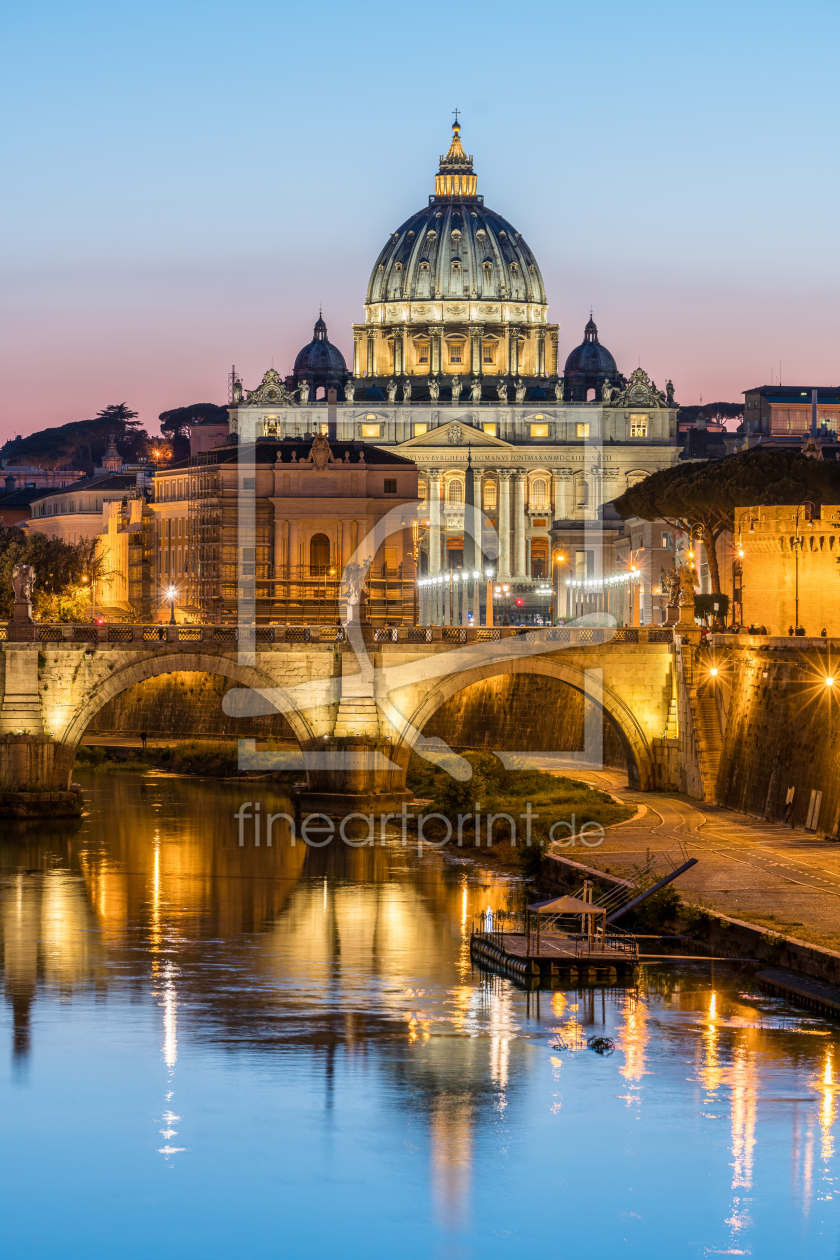 Bild-Nr.: 12446725 Petersdom bei Sonnenuntergang erstellt von eyetronic
