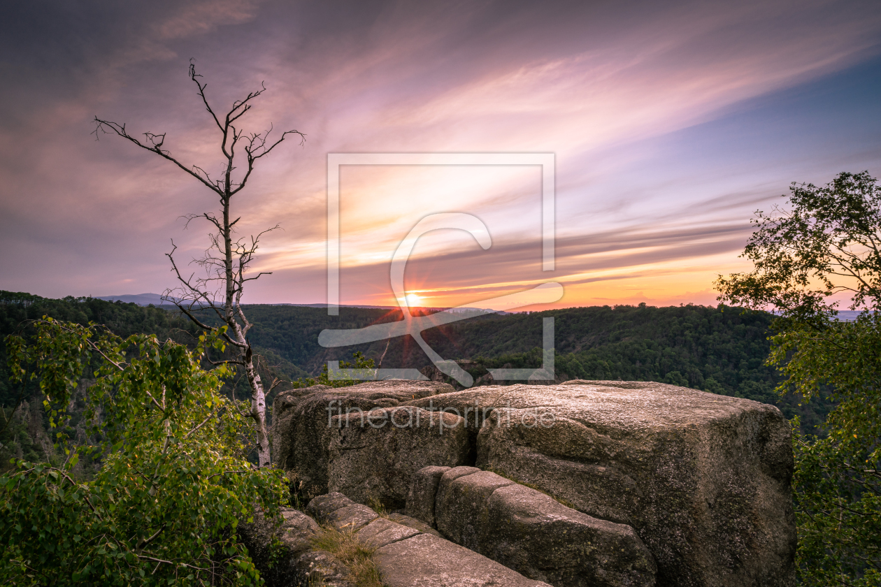 Bild-Nr.: 12447809 Sonnenuntergang über das Bodetal erstellt von Steffen Henze