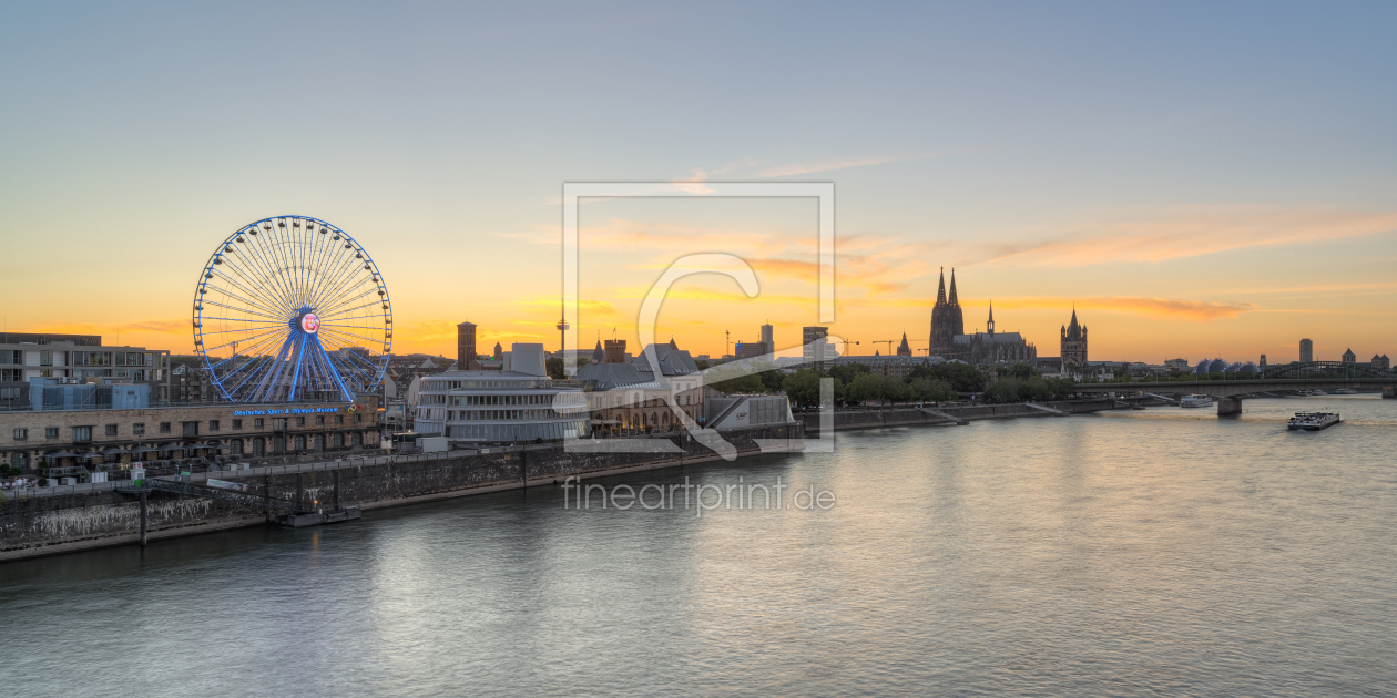 Bild-Nr.: 12451202 Kölner Skyline mit Riesenrad bei Sonnenuntergang erstellt von Michael Valjak