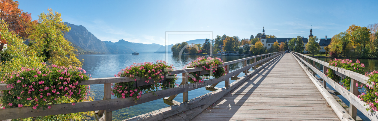 Bild-Nr.: 12453522 Blumenbrücke Schloss Ort in Gmunden am Traunsee erstellt von SusaZoom