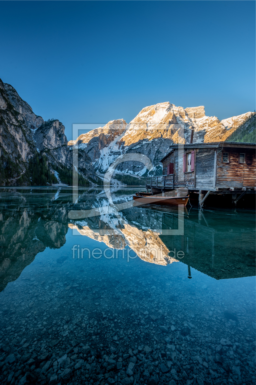 Bild-Nr.: 12454389 Sonnenaufgang am Pragser Wildsee erstellt von sebileiste