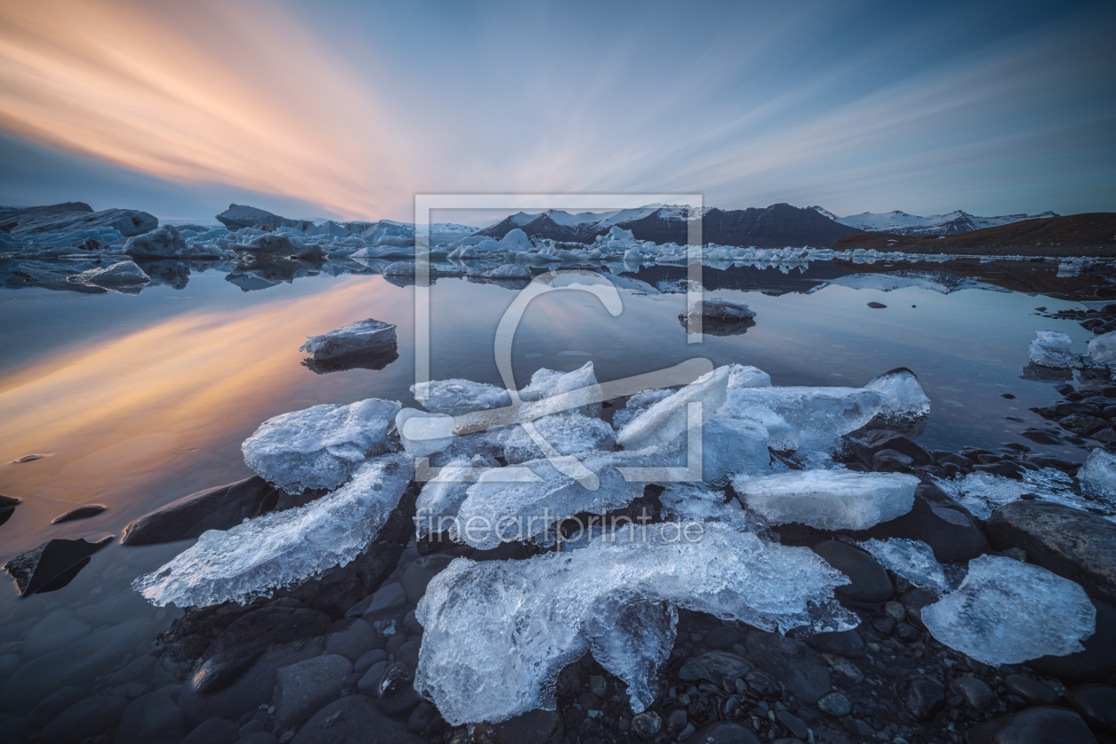 Bild-Nr.: 12462217 Island Jökulsarlon Gletscherlagune am Abend erstellt von Jean Claude Castor