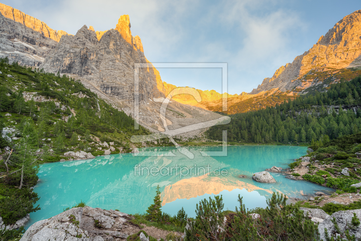 Bild-Nr.: 12471244 Morgens am Lago di Sorapis in den Dolomiten erstellt von Michael Valjak