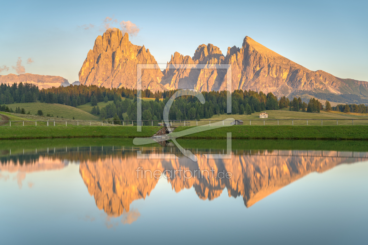 Bild-Nr.: 12471869 Alpenglühen auf der Seiser Alm in Südtirol erstellt von Michael Valjak