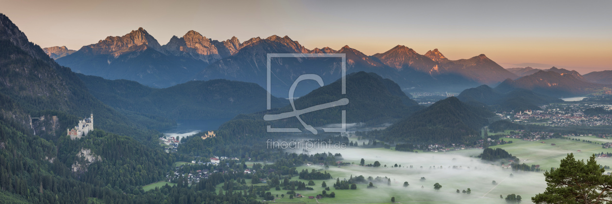 Bild-Nr.: 12473810 Panorama über Hohenschwangau erstellt von Walter G. Allgöwer