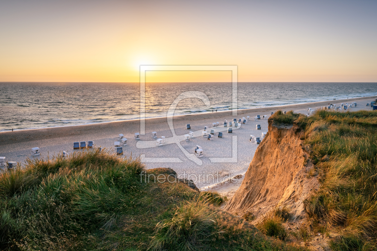 Bild-Nr.: 12475261 Sonnenuntergang am Roten Kliff auf Sylt erstellt von eyetronic