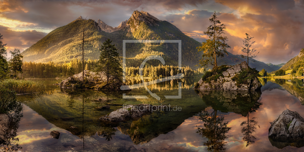 Bild-Nr.: 12477374 Hintersee in Berchtesgaden mit Alpenpanorama erstellt von FotoPictures
