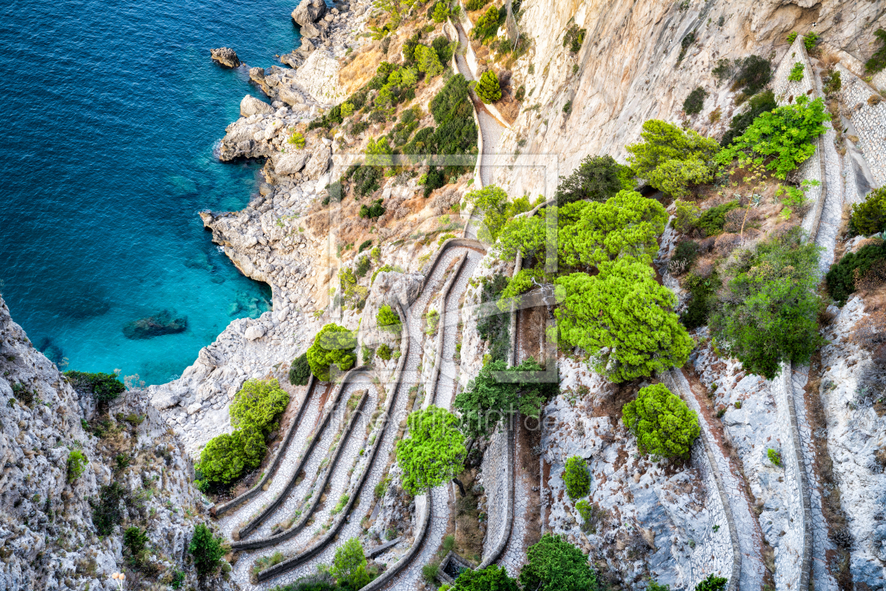 Bild-Nr.: 12494300 Serpentinenpfad Via Krupp auf Capri erstellt von eyetronic