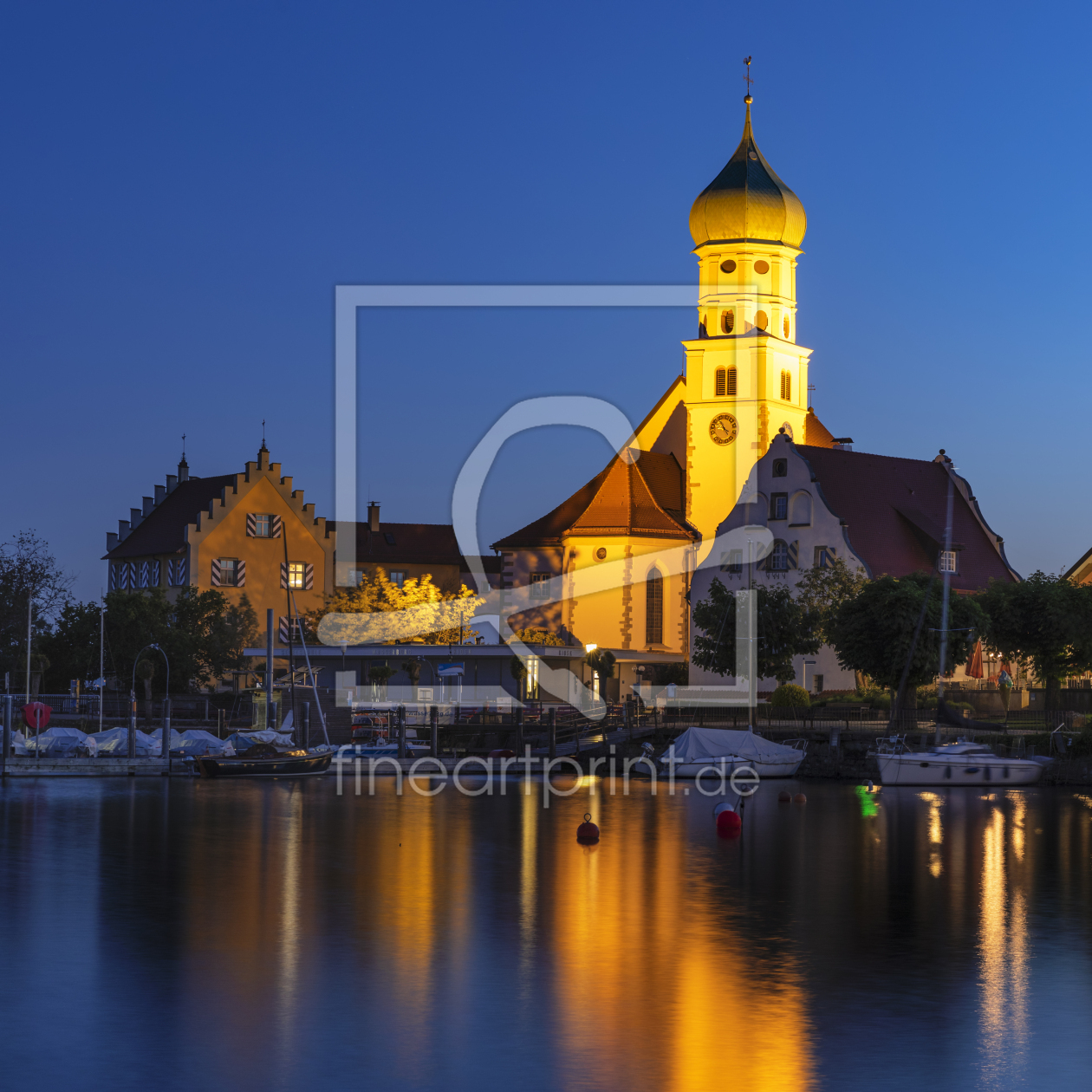 Bild-Nr.: 12506576 Halbinsel von Wasserburg am Bodensee bei Nacht erstellt von KundenNr-360966