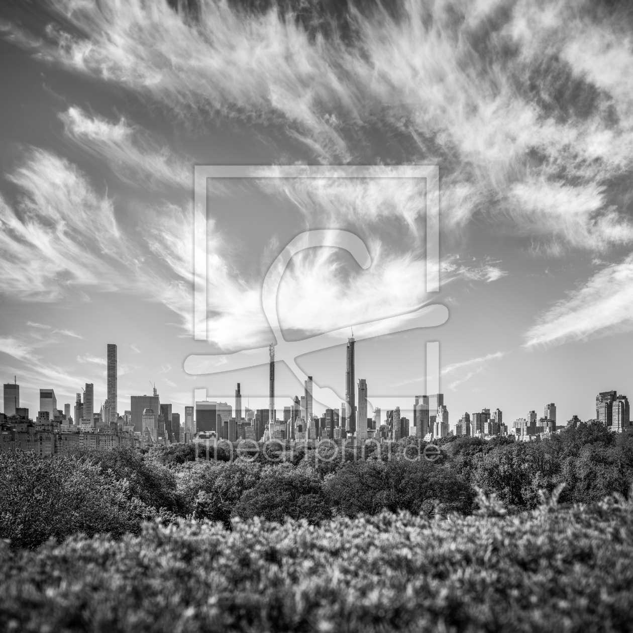 Bild-Nr.: 12525901 Central Park Skyline in schwarzweiß erstellt von eyetronic
