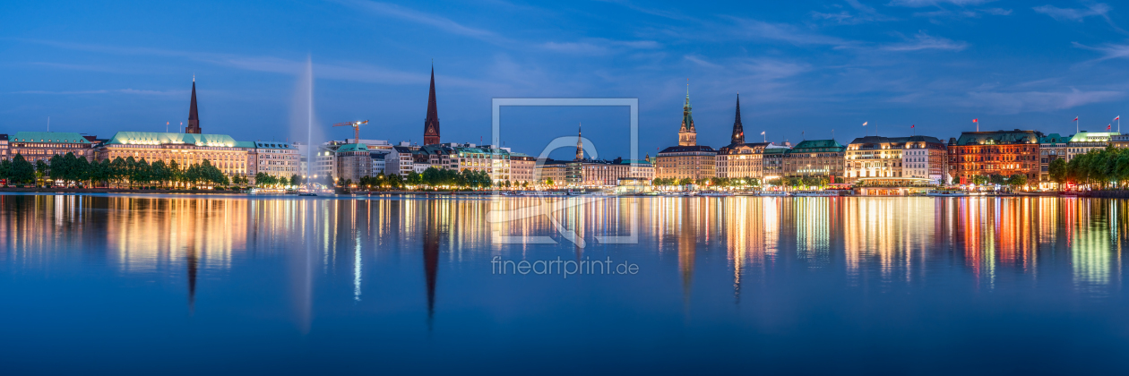 Bild-Nr.: 12537629 Binnenalster in Hamburg am Abend erstellt von eyetronic