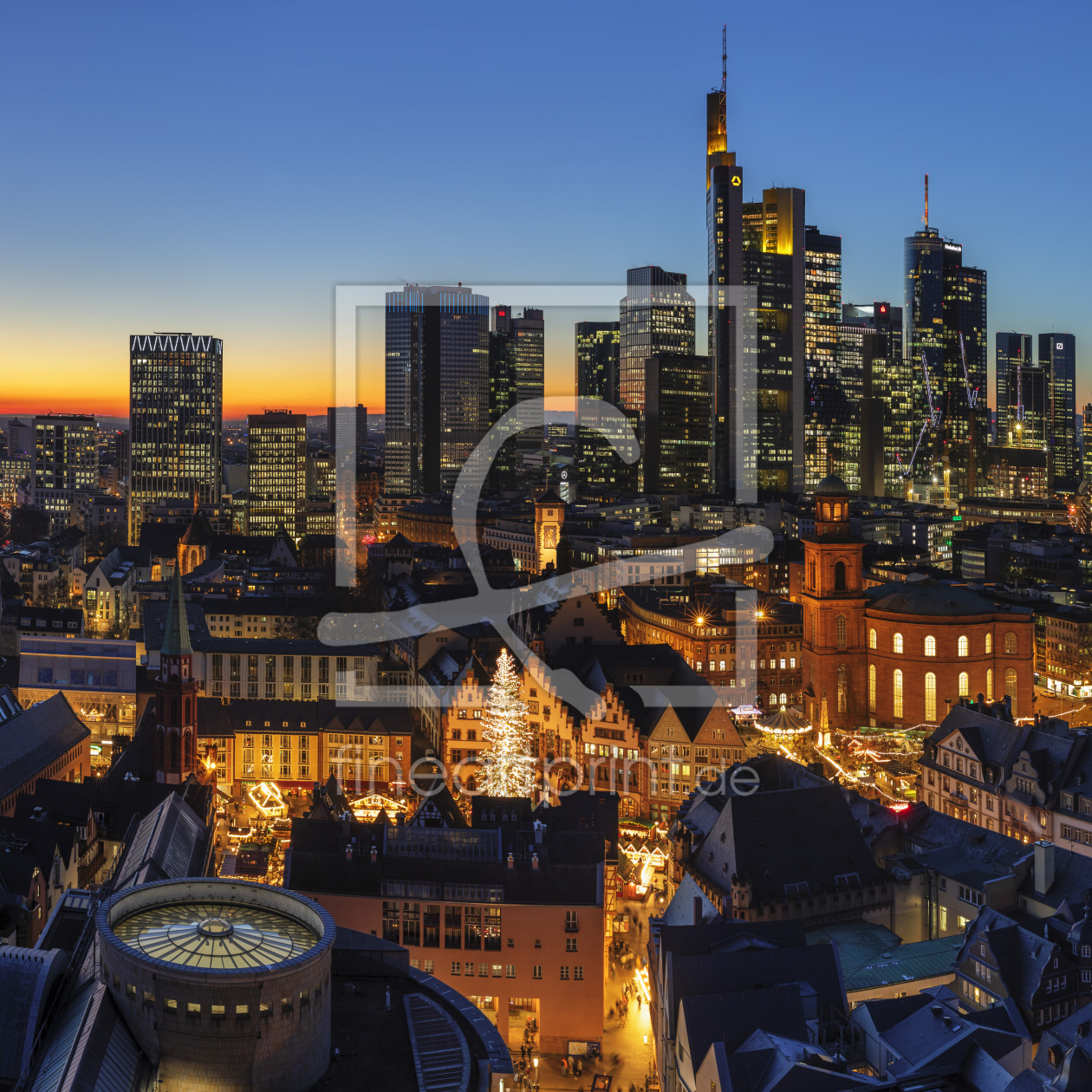 Bild-Nr.: 12545464 Blaue Stunde in Frankfurt erstellt von KundenNr-360966