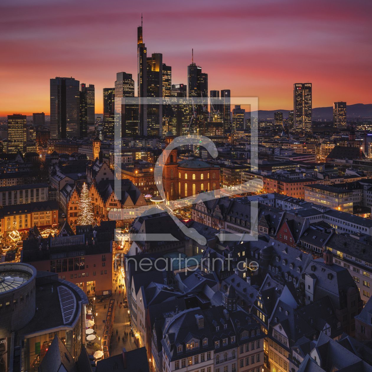 Bild-Nr.: 12545467 Frankfurt bei Sonnenuntergang erstellt von KundenNr-360966