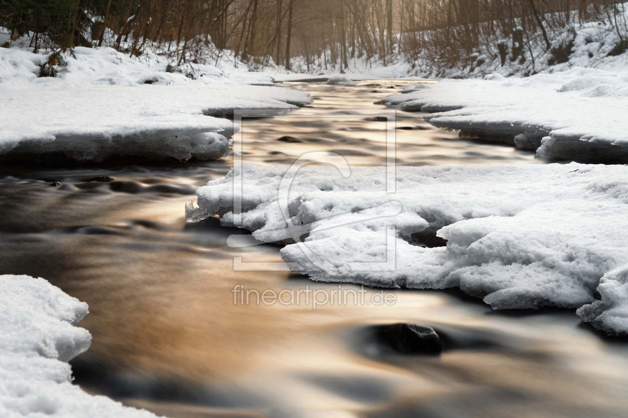 Bild-Nr.: 12554715 Winterliche Flussansicht mit Abendlicht erstellt von lichtjahr21