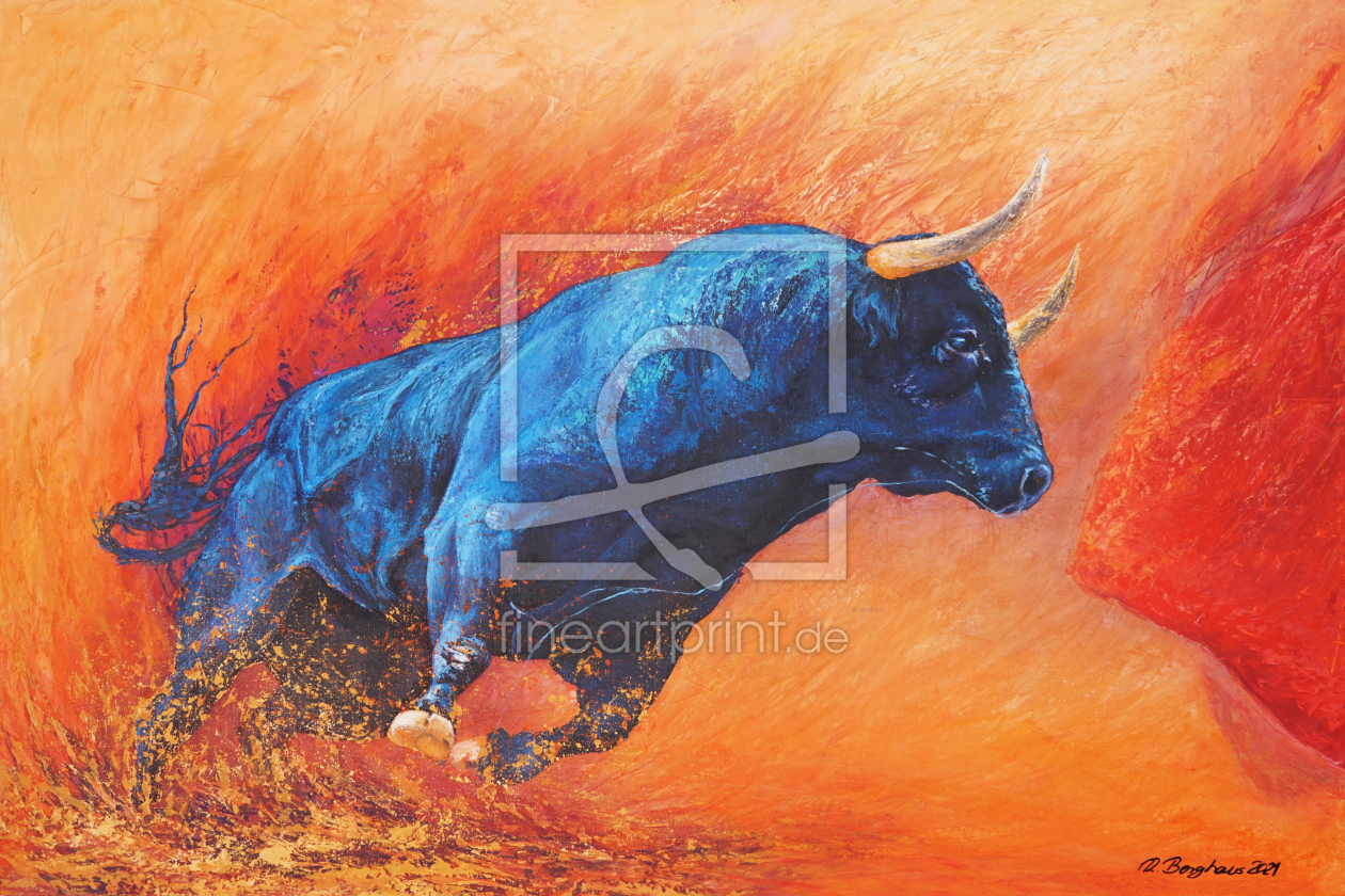 Bild-Nr.: 12558173 Blauer Stier erstellt von Renate Berghaus