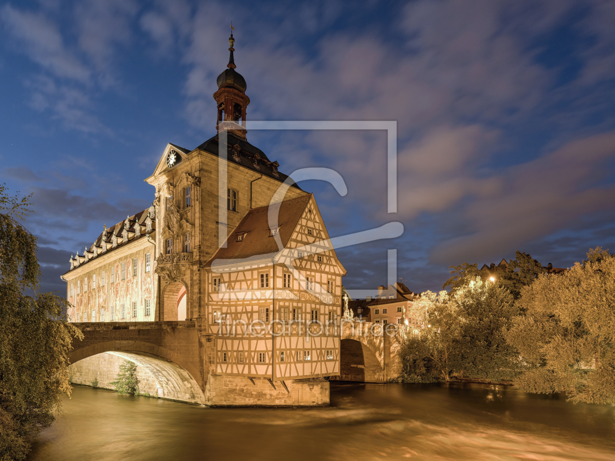 Bild-Nr.: 12560765 Bamberg Altes Rathaus am Abend erstellt von Michael Valjak