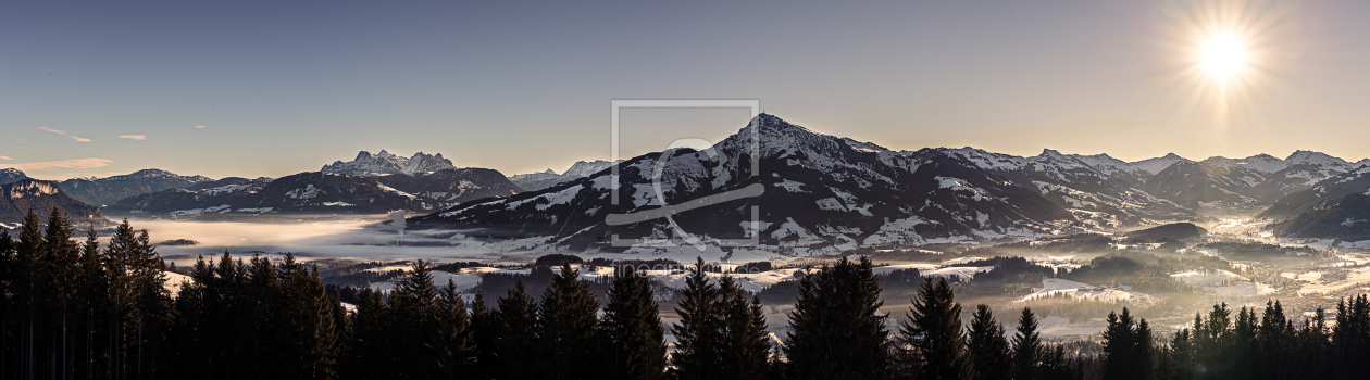Bild-Nr.: 12562173 Kitzbüheler Horn Sonnenaufgang Panorama im Winter erstellt von MarcoMartycz
