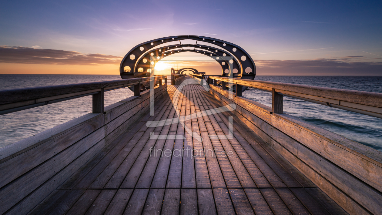 Bild-Nr.: 12566383 Seebrücke bei Sonnenaufgang erstellt von Steffen Henze