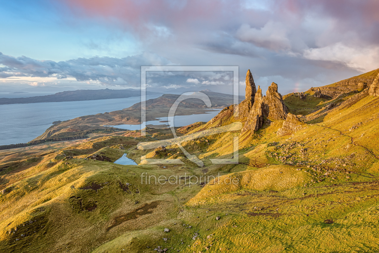 Bild-Nr.: 12574701 Old Man of Storr im Morgenlicht Isle of Skye erstellt von Michael Valjak