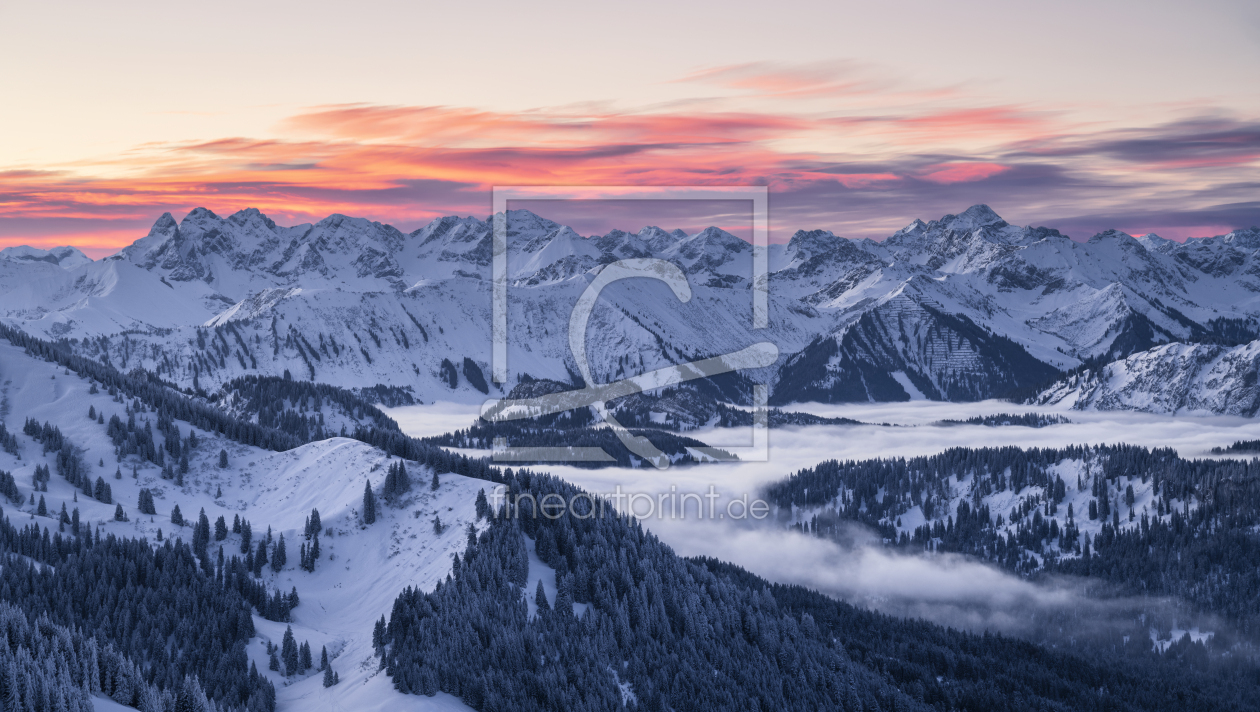 Bild-Nr.: 12576420 Wintermorgen in den Bergen überm Kleinwalsertal erstellt von Andreas Föll