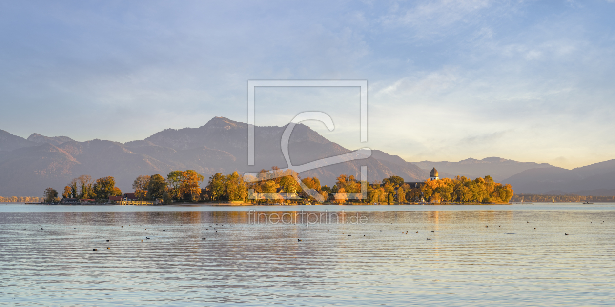 Bild-Nr.: 12576499 Chiemsee Fraueninsel in der Abendsonne erstellt von Michael Valjak