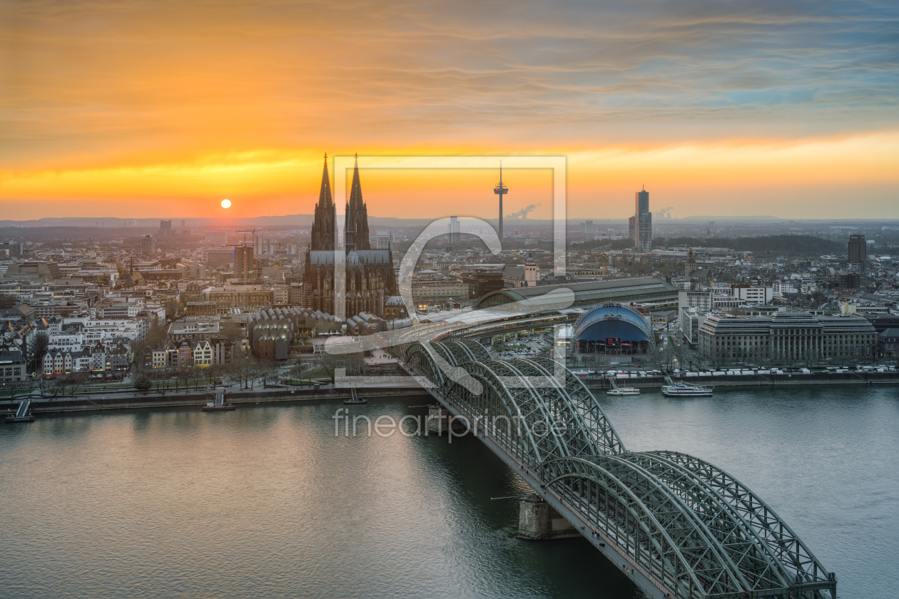 Bild-Nr.: 12578023 Blick über Köln bei Sonnenuntergang erstellt von Michael Valjak