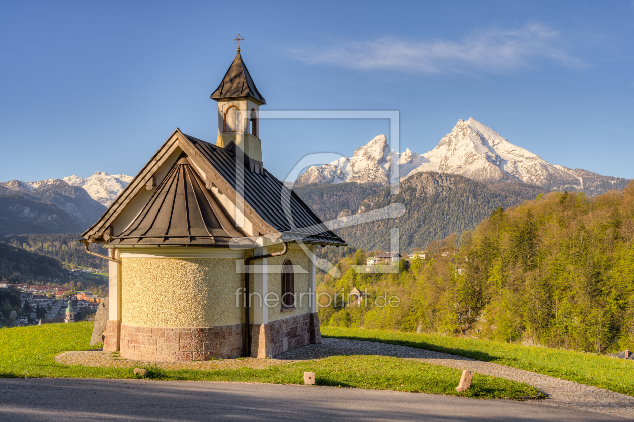 Bild-Nr.: 12588575 Kirchleitnkapelle und Watzmann in Berchtesgaden erstellt von Michael Valjak