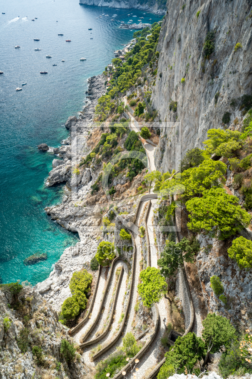 Bild-Nr.: 12596455 Via Krupp Pfad auf der Insel Capri erstellt von eyetronic