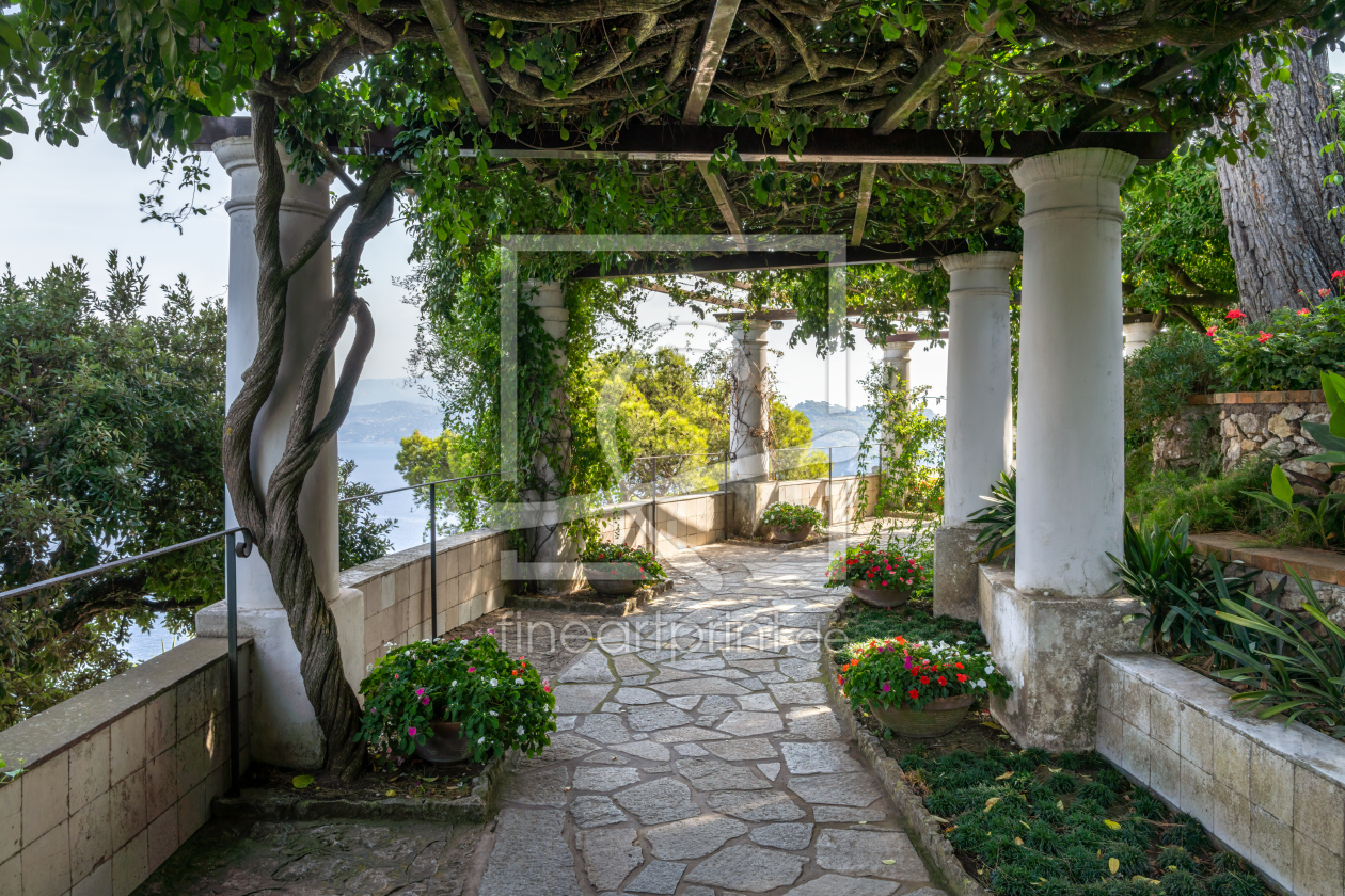 Garten der Villa San Michele auf Capri auf
