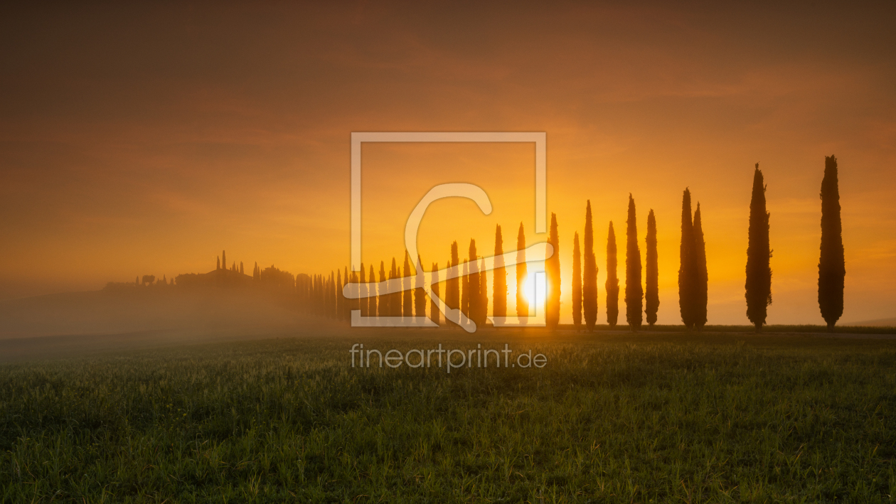 Bild-Nr.: 12597641 Sonnenaufgang in der Toscana im Val dOrcia erstellt von Rigatoni