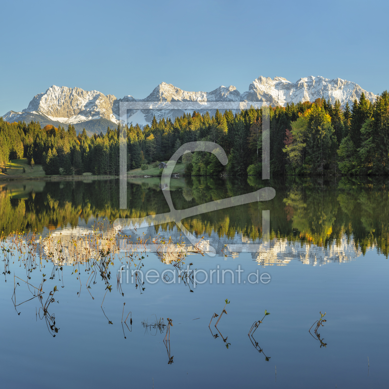 Bild-Nr.: 12600430 Geroldsee und Karwendelgebirge bei Sonnenuntergang erstellt von KundenNr-360966