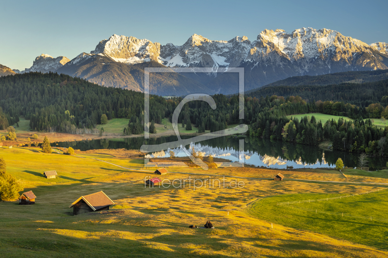 Bild-Nr.: 12600443 Geroldsee und Karwendelgebirge bei Sonnenuntergang erstellt von KundenNr-360966