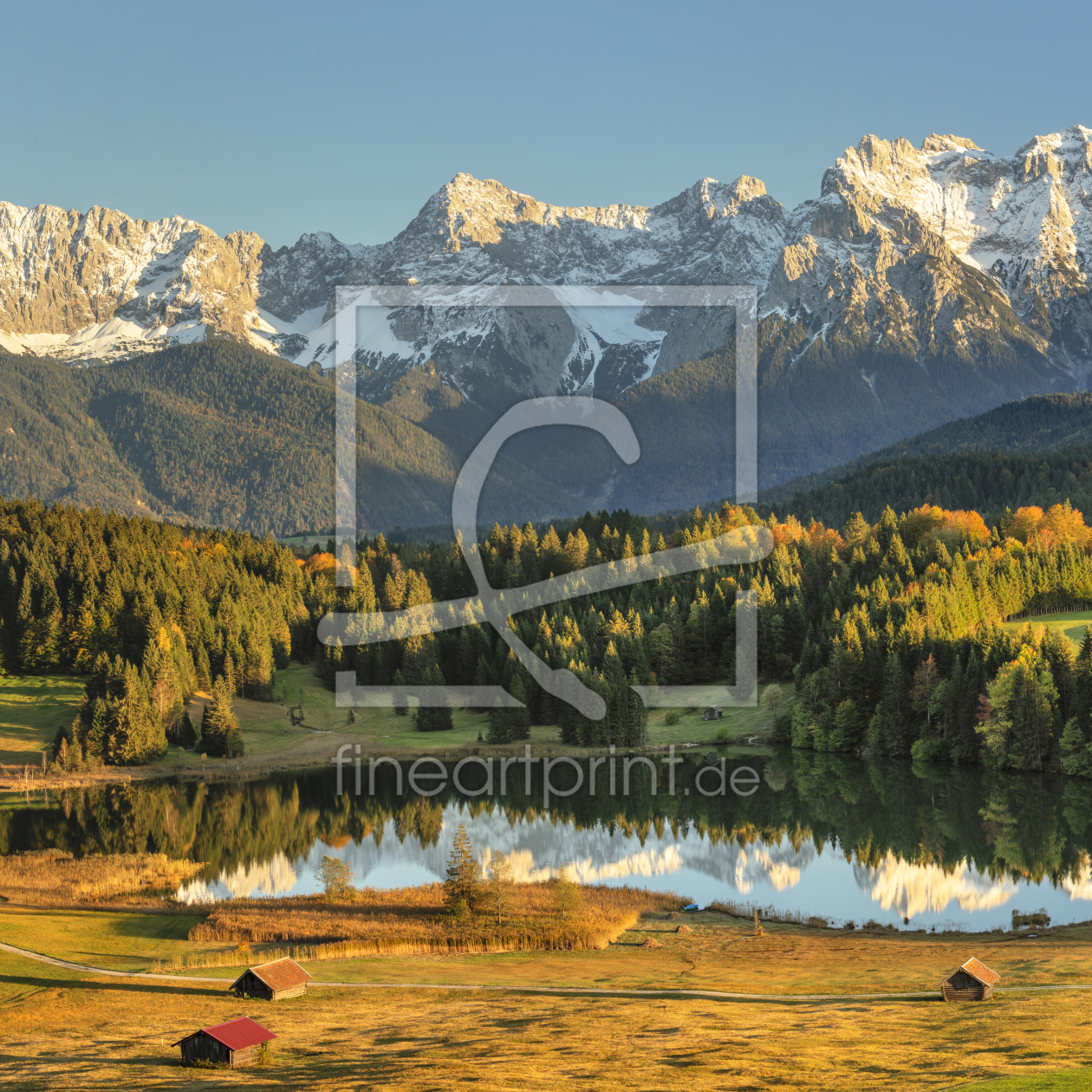 Bild-Nr.: 12600444 Geroldsee und Karwendelgebirge bei Sonnenuntergang erstellt von KundenNr-360966