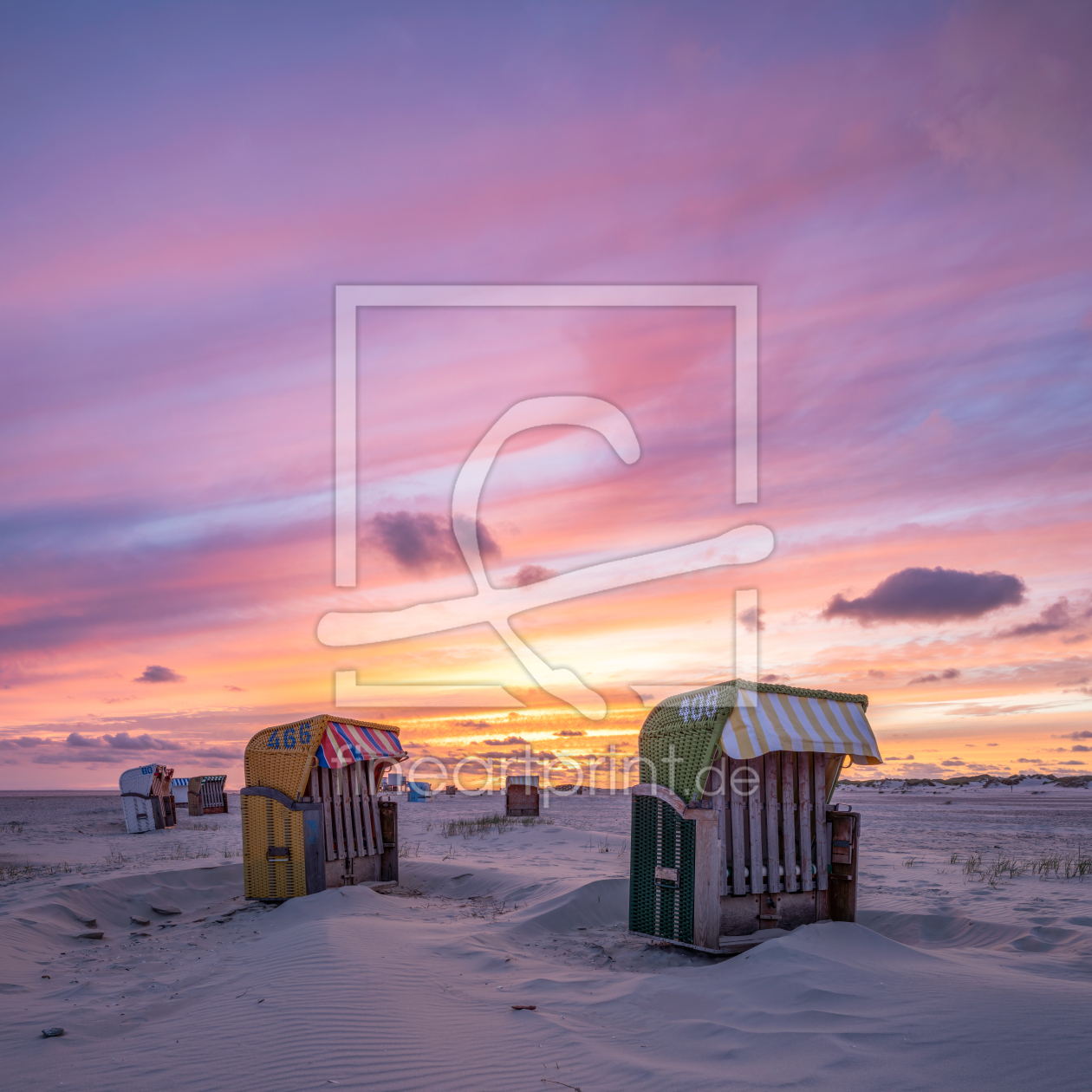 Bild-Nr.: 12607171 Sonnenuntergang am Nordseestrand erstellt von eyetronic