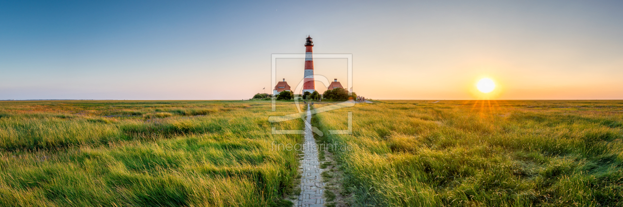 Bild-Nr.: 12613635 Sonnenuntergang am Leuchtturm Westerheversand erstellt von eyetronic